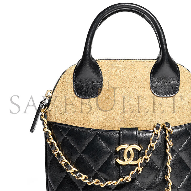 CHANEL MASTER CLUTCH WITH CHAIN SUEDE CALFSKIN, SHINY LAMBSKIN AP4742 (18*17*6cm)